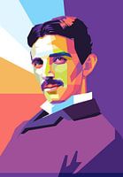 Nikola Tesla pop art portrait