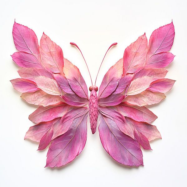 Schmetterling aus Blütenblättern von Schwarzer Kaffee