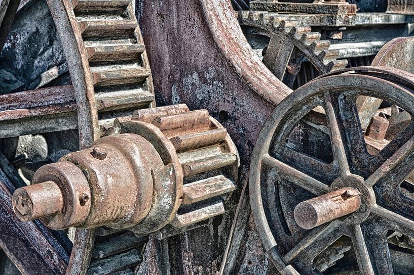 wheels of an old machine by Hanneke Luit