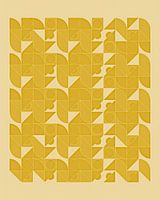 Yellow Abstract inspired by Piet Mondrian