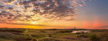 Leuchtturm Sonnenuntergang grand panorama von Texel360Fotografie Richard Heerschap