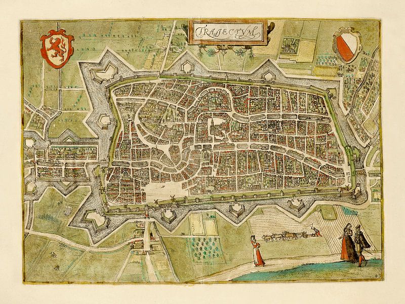 Karte Utrecht - 1582 von Bibliotheek Beeld