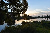 Zonsondergang op de rivier