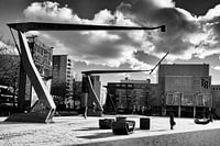 Rotterdam, schouwburgplein dans la neige