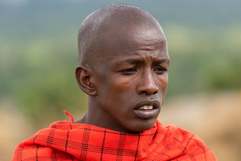 Masai leader. by Monique van Helden