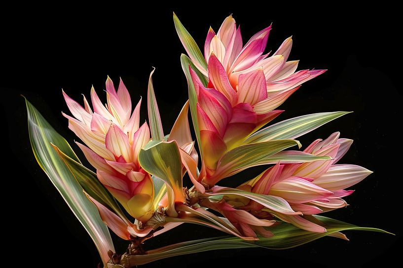 Pflanze mit Blüte, botanischer Kunstdruck von Vlindertuin-Art