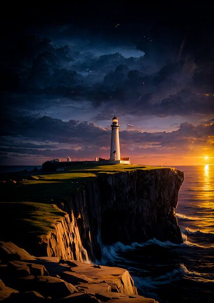 Lighthouse Near The Cilff Edge by Ruzerin