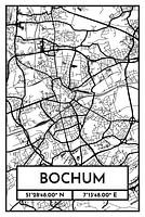 Bochum - City Map Design City Map (Retro)