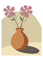 Inner peace, pastel flowers in FLexa colours WIld Wonder, from the Buzz series. Set of 2.