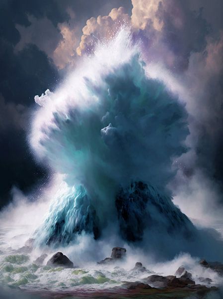 Geysir Fontaine Ausbruch Naturschauspiel Landschaft von gm_designs