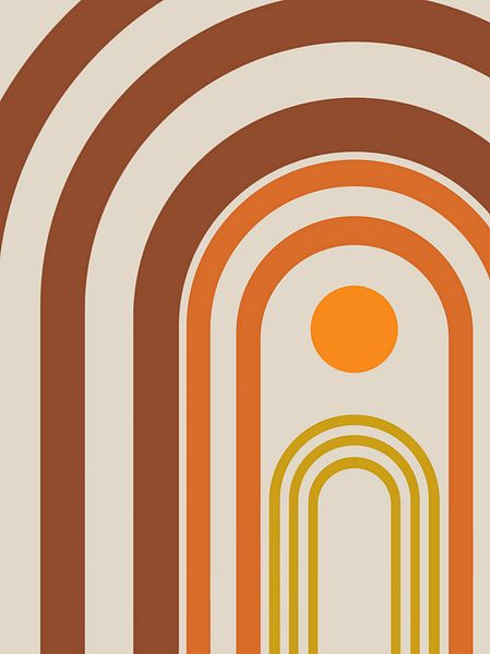 Retro sunrise by Mad Dog Art