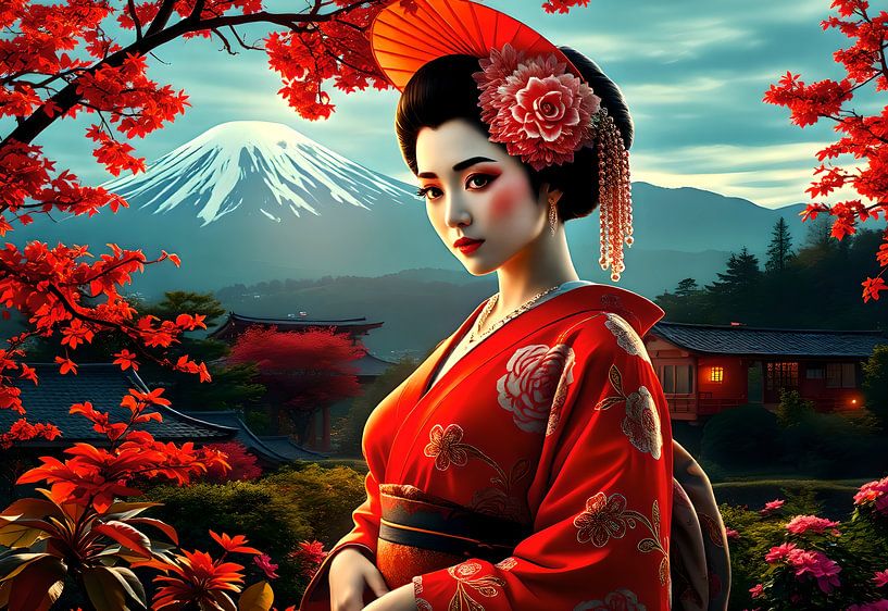Japanische Kunst Geisha von Egon Zitter