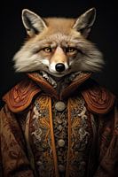 Fuchs in mittelalterlicher Kleidung