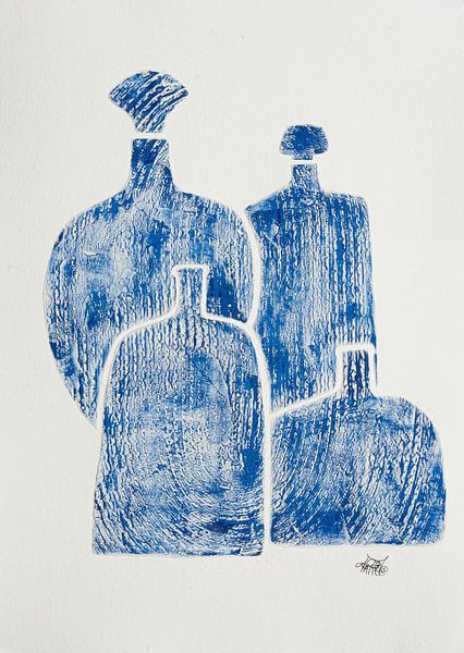 The four blue bottles van Beatrice Chauville