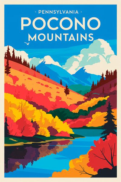 Pocono Mountains, Pennsylvania von Poster Art Shop