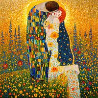 Flower Power Kiss - Ode to Klimt