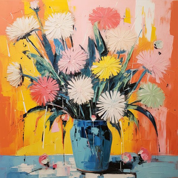 Modern Flowers by Abstract Painting