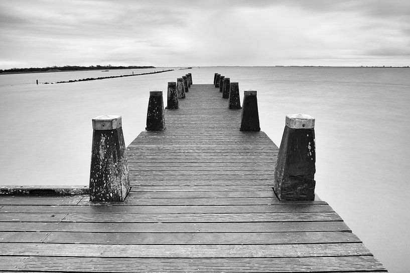 Jetty on the Grevelingen Lake by Jan van der Vlies