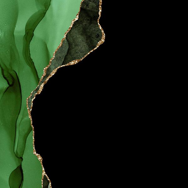 Green &amp; Gold Agate Texture 09 von Aloke Design