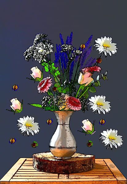 Art with flowers by WeVaFotografie