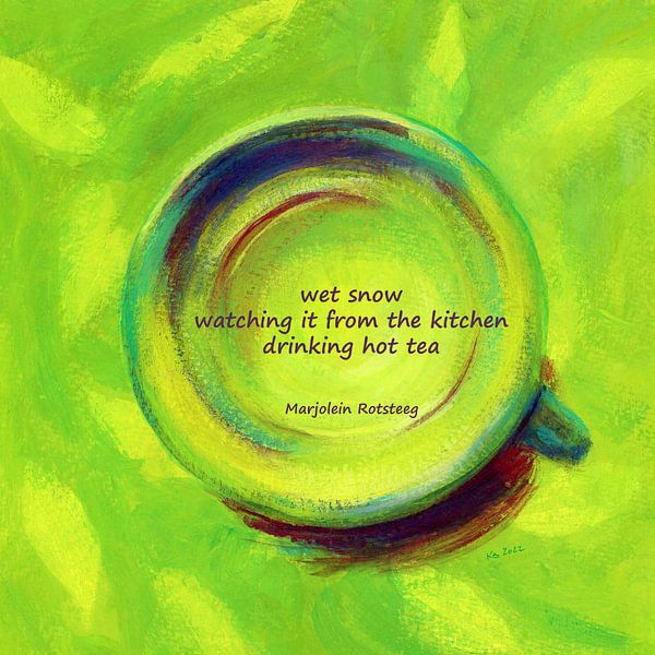 Drinking hot tea haiku by Karen Kaspar
