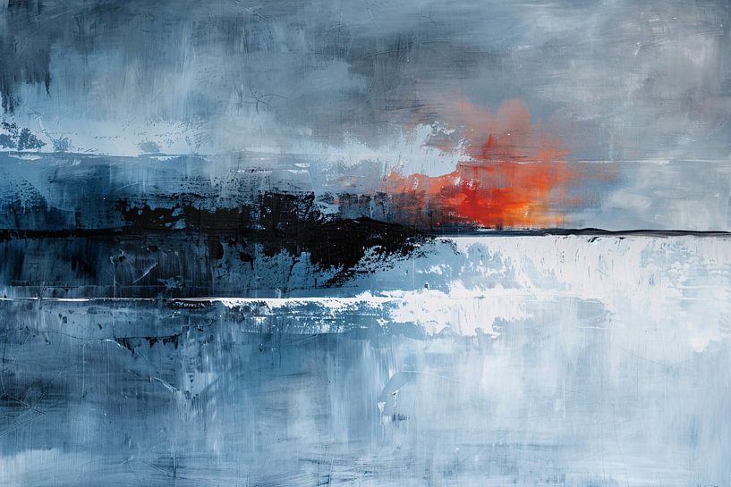 Ciel abstrait dramatique aux couleurs flamboyantes par Imperial Art House