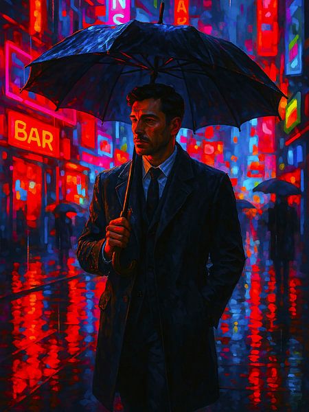 Loneliness in the rain by A.D. Digital ART
