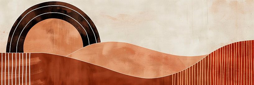 Textures et cercles en terre cuite par Whale & Sons