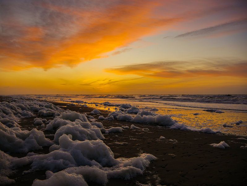 Coucher de soleil sur Texel par Jasper van der Vos