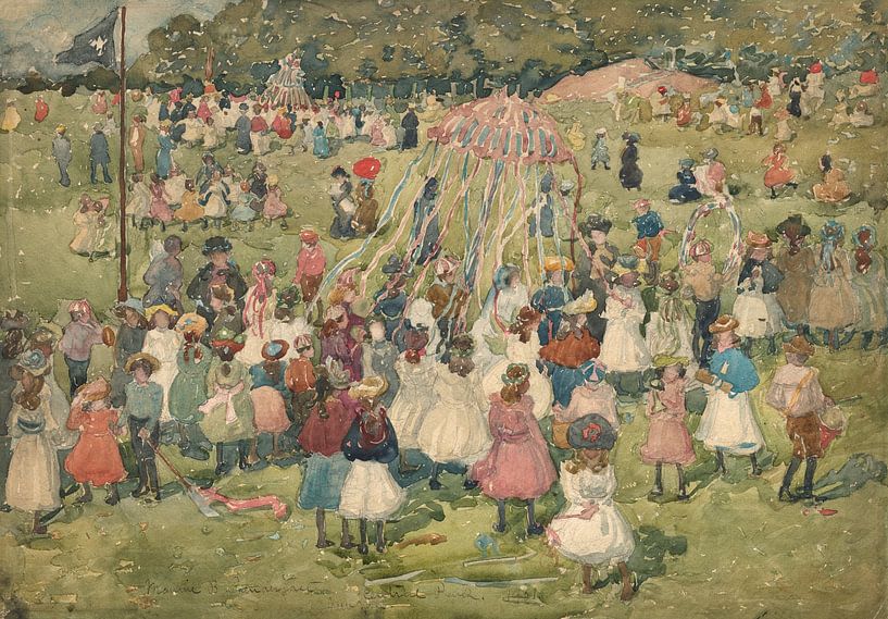Premier mai, Central Park, Maurice Prendergast par Des maîtres magistraux