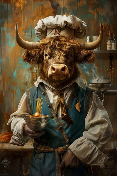 Der Koch des Königs - schottischer Highlander in der königlichen Küche von Eva Lee