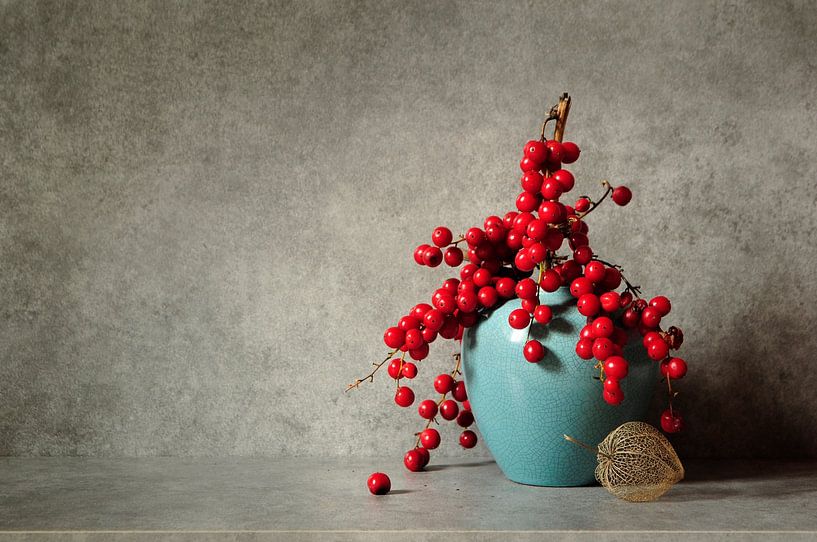 Still life with red berries by Corinne Welp