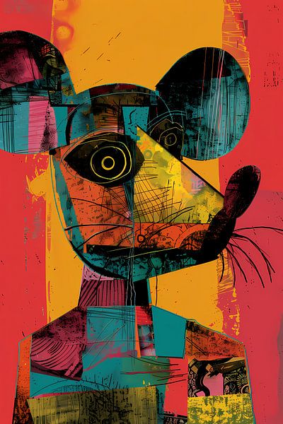 Portrait coloré de souris Pop-Art par Imperial Art House