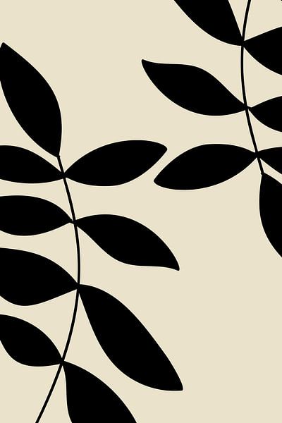 Basic Botanical Black Leaves Nr. 3 von Dina Dankers