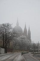 Church in the fog - Quiet winter morning