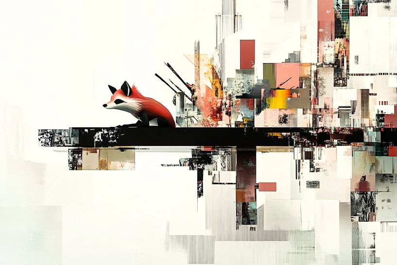 Abstraktes buntes Fuchs-Kunstwerk von Imperial Art House