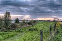 Coucher de soleil sur le Lek