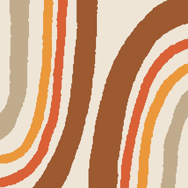 Retro vintage rainbow stripes by Mad Dog Art