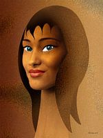 Fresko - Frau an Wand