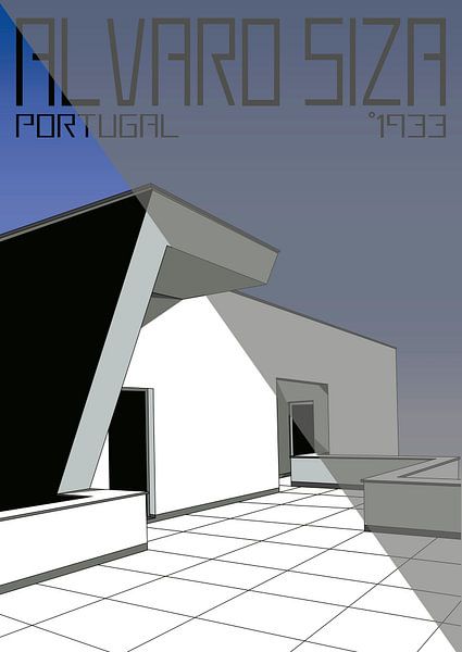 Alvaro Siza 4 - Sky with Grey Triangle by TAAIDesign