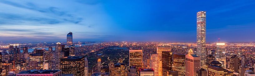 Central Park et Upper Side Manhattan du haut du rocher par Mark De Rooij