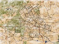 Carte de Bergen avec le style 'Serene Summer'