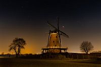 Blood moon on a winter night