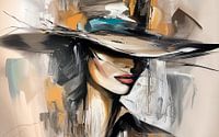 Femme avec chapeau