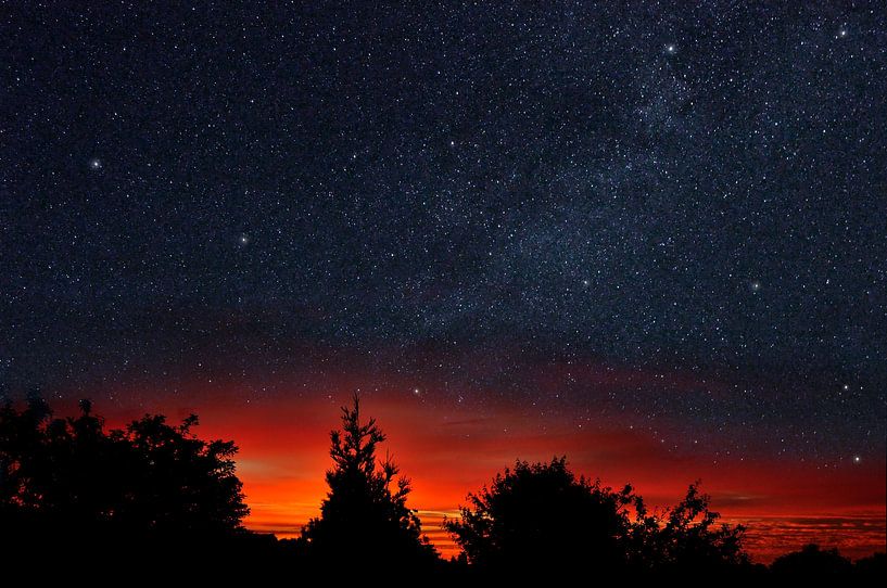 Sunrise with starry sky by Corinne Welp