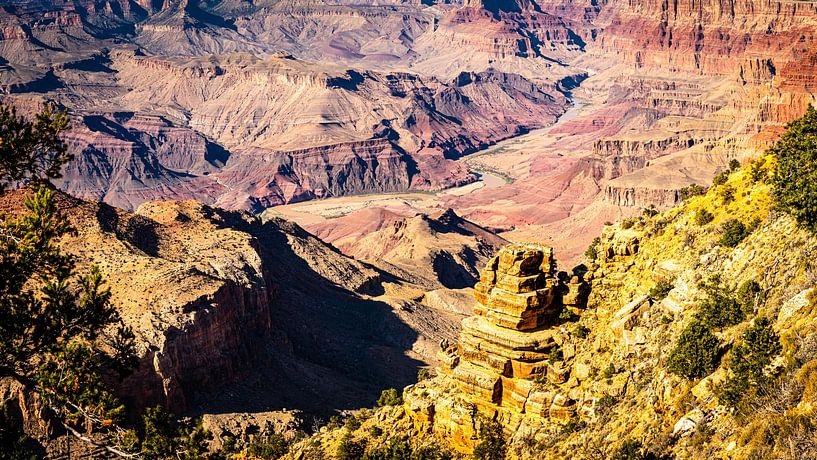 Natural wonder canyon and Colorado River Grand Canyon National Park in Arizona USA by Dieter Walther