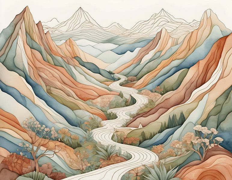 Gelassener Talblick von Artistic