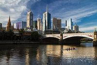 Melbourne skyline en Princes Bridge