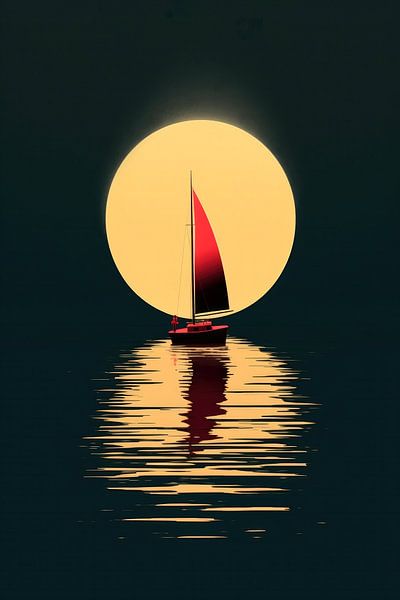 Sailboat Sailing Ship Boat Maritime Sea Poster Art Print by Niklas Maximilian