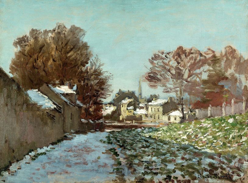 Claude Monet, Schnee in Argenteuil von finemasterpiece